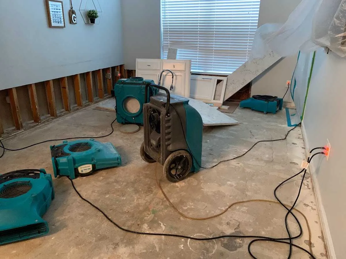 Dehumidifier in flood-cut room for Water Extraction & Removal in Ralston